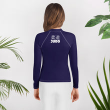 Girls Long Sleeve Judo Rash Guard – Youth Classic Training Gear - Midnight Blue