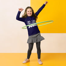 Girls Long Sleeve Judo Rash Guard – Youth Classic Training Gear - Midnight Blue