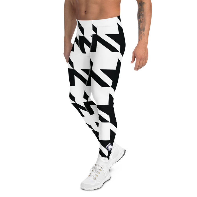 Men's Athletic Leggings - Houndstooth 001 Exclusive Houndstooth Leggings Mens Pants trousers