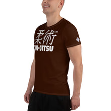 Men's Athletic Short Sleeve Jiu-Jitsu Rash Guard - Sleek Design - Chocolate