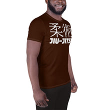 Men's Athletic Short Sleeve Jiu-Jitsu Rash Guard - Sleek Design - Chocolate