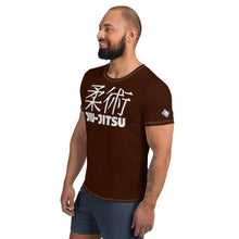 Men's Athletic Short Sleeve Jiu-Jitsu Rash Guard - Sleek Design - Chocolate