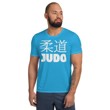 Men's Athletic Short Sleeve Judo Rash Guard - Classic Fit - Cyan