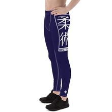 Men's Athletic Workout Leggings For Jiu Jitsu 002 - Midnight Blue Exclusive Jiu-Jitsu Leggings Mens trousers