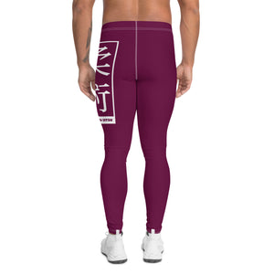 Men's Athletic Workout Leggings For Jiu Jitsu 013 - Tyrian Purple Exclusive Jiu-Jitsu Leggings Mens trousers