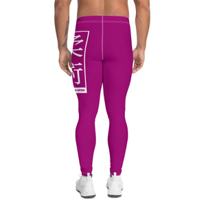 Men's Athletic Workout Leggings For Jiu Jitsu 014 - Vivid Purple Exclusive Jiu-Jitsu Leggings Mens trousers