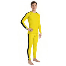 Iconic Tribute: Men's Bruce Lee Game of Death Inspired Rash Guard and Leggings Set