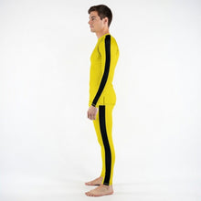 Iconic Tribute: Men's Bruce Lee Game of Death Inspired Rash Guard and Leggings Set