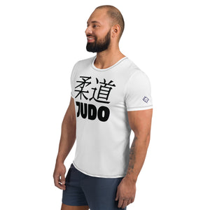 Men's Classic Judo Short Sleeve Rash Guard for Training - Snow