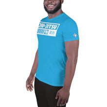 Men's Classic Short Sleeve Jiu-Jitsu Rash Guard - Built for Comfort - Cyan