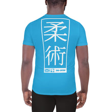 Men's Classic Short Sleeve Jiu-Jitsu Rash Guard - Built for Comfort - Cyan