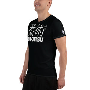 Men's Jiu-Jitsu Martial Arts Rash Guard - Short Sleeve Classic Style - Noir