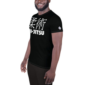 Men's Jiu-Jitsu Martial Arts Rash Guard - Short Sleeve Classic Style - Noir