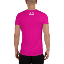 Men's Jiu-Jitsu Rash Guard - Short Sleeve Martial Arts Gear - Hollywood Cerise