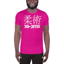 Men's Jiu-Jitsu Rash Guard - Short Sleeve Martial Arts Gear - Hollywood Cerise