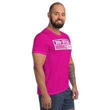 Men's Jiu-Jitsu Training Rash Guard - Short Sleeve Flexible Design - Hollywood Cerise