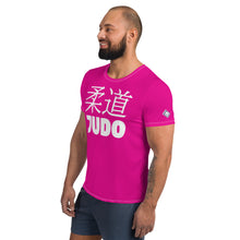 Men's Judo Short Sleeve Rash Guard - Durable and Lightweight - Hollywood Cerise