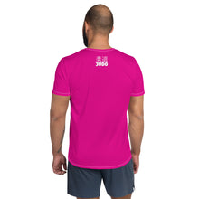 Men's Judo Short Sleeve Rash Guard - Durable and Lightweight - Hollywood Cerise