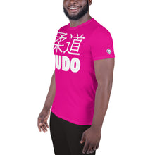 Men's Judo Short Sleeve Rash Guard - Durable and Lightweight - Hollywood Cerise