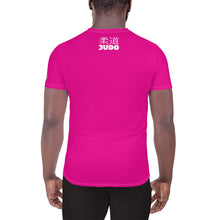 Men's Judo Short Sleeve Rash Guard - Durable and Lightweight - Hollywood Cerise