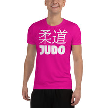 Men's Judo Short Sleeve Rash Guard - Durable and Lightweight - Hollywood Cerise