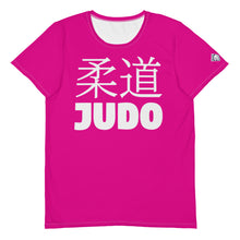 Men's Judo Short Sleeve Rash Guard - Durable and Lightweight - Hollywood Cerise