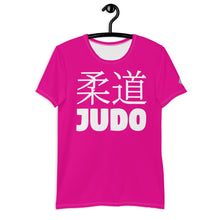 Men's Judo Short Sleeve Rash Guard - Durable and Lightweight - Hollywood Cerise