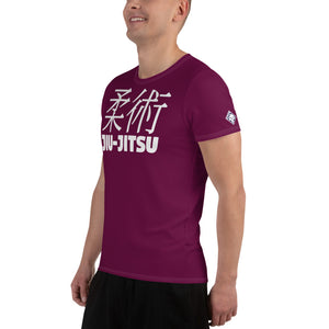 Men's Lightweight Jiu-Jitsu Rash Guard - Short Sleeve Athletic Gear - Tyrian Purple