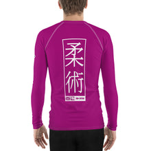 Mens Long Sleeve BJJ Rash Guard - Jiu-Jitsu 003 - Vivid Purple BJJ Exclusive Jiu-Jitsu Long Sleeve Mens Rash Guard