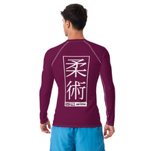 Mens Long Sleeve BJJ Rash Guard - Jiu-Jitsu 004 - Tyrian Purple BJJ Exclusive Jiu-Jitsu Long Sleeve Mens Rash Guard