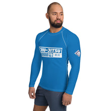 Mens Long Sleeve BJJ Rash Guard - Jiu-Jitsu 005 - Azul BJJ Exclusive Jiu-Jitsu Long Sleeve Mens Rash Guard