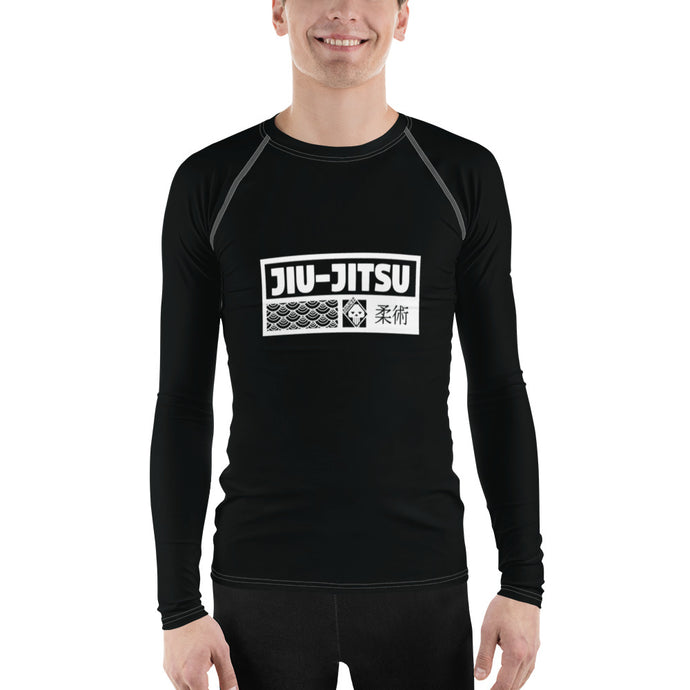 Mens Long Sleeve BJJ Rash Guard - Jiu-Jitsu 008 - Noir - Soldier Complex