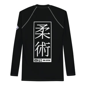Mens Long Sleeve BJJ Rash Guard - Jiu-Jitsu 008 - Noir - Soldier Complex