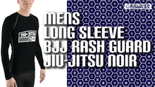 Mens Long Sleeve BJJ Rash Guard - Jiu-Jitsu 008 - Noir