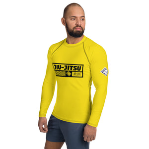 Mens Long Sleeve BJJ Rash Guard - Jiu-Jitsu 013 - Golden Sun BJJ Exclusive Jiu-Jitsu Long Sleeve Mens Rash Guard