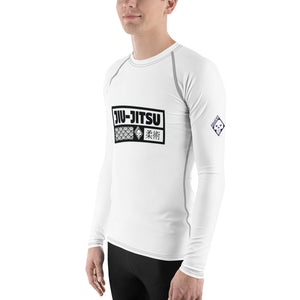 Mens Long Sleeve BJJ Rash Guard - Jiu-Jitsu 014 - Snow BJJ Exclusive Jiu-Jitsu Long Sleeve Mens Rash Guard