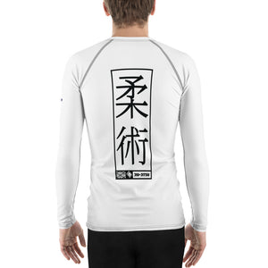 Mens Long Sleeve BJJ Rash Guard - Jiu-Jitsu 014 - Snow BJJ Exclusive Jiu-Jitsu Long Sleeve Mens Rash Guard