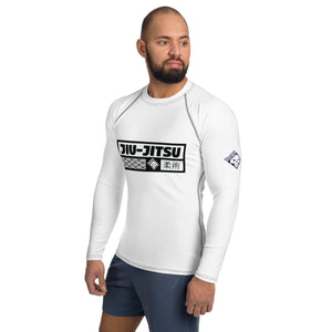 Mens Long Sleeve BJJ Rash Guard - Jiu-Jitsu 014 - Snow BJJ Exclusive Jiu-Jitsu Long Sleeve Mens Rash Guard