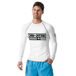 Mens Long Sleeve BJJ Rash Guard - Jiu-Jitsu 014 - Snow BJJ Exclusive Jiu-Jitsu Long Sleeve Mens Rash Guard