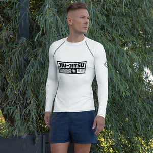 Mens Long Sleeve BJJ Rash Guard - Jiu-Jitsu 014 - Snow BJJ Exclusive Jiu-Jitsu Long Sleeve Mens Rash Guard