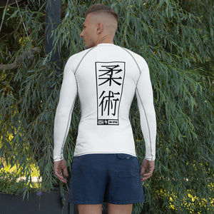 Mens Long Sleeve BJJ Rash Guard - Jiu-Jitsu 014 - Snow BJJ Exclusive Jiu-Jitsu Long Sleeve Mens Rash Guard