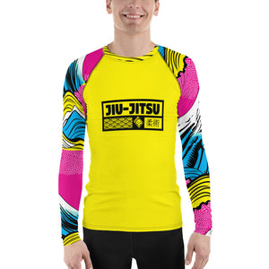 Mens Long Sleeve BJJ Rash Guard - Jiu-Jitsu 016 - Mt Fuji 001 Exclusive Jiu-Jitsu Long Sleeve Mens Mt Fuji No Gi Rash Guard