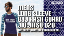 Mens Long Sleeve BJJ Rash Guard - Jiu-Jitsu 020 - The Great Wave Off Kanagawa 001