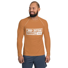 Mens Long Sleeve BJJ Rash Guard - Jiu-Jitsu 027 - Raw Sienna Exclusive Jiu-Jitsu Leggings Mens