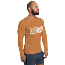 Mens Long Sleeve BJJ Rash Guard - Jiu-Jitsu 027 - Raw Sienna Exclusive Jiu-Jitsu Leggings Mens