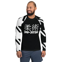 Men's Long Sleeve Classic Jiu-Jitsu Rash Guard - Houndstooth 001 Noir