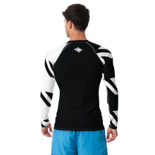 Men's Long Sleeve Classic Jiu-Jitsu Rash Guard - Houndstooth 001 Noir