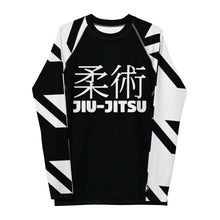 Men's Long Sleeve Classic Jiu-Jitsu Rash Guard - Houndstooth 001 Noir