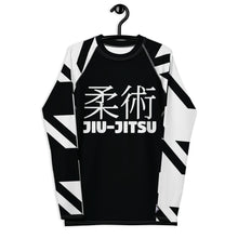 Men's Long Sleeve Classic Jiu-Jitsu Rash Guard - Houndstooth 001 Noir