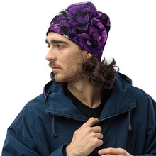 Men's Mile After Mile - Purple Flowers 001 Beanie Beanie Exclusive Hats Mens Running